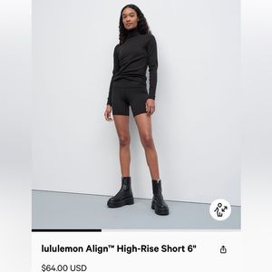 Lululemon Align Bike Short 6inch